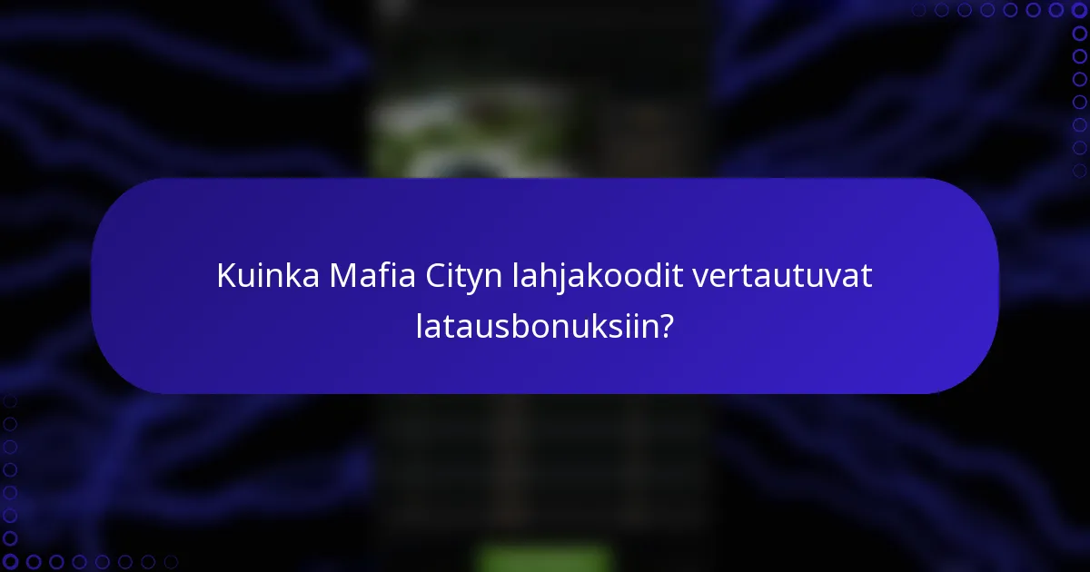 Kuinka Mafia Cityn lahjakoodit vertautuvat latausbonuksiin?